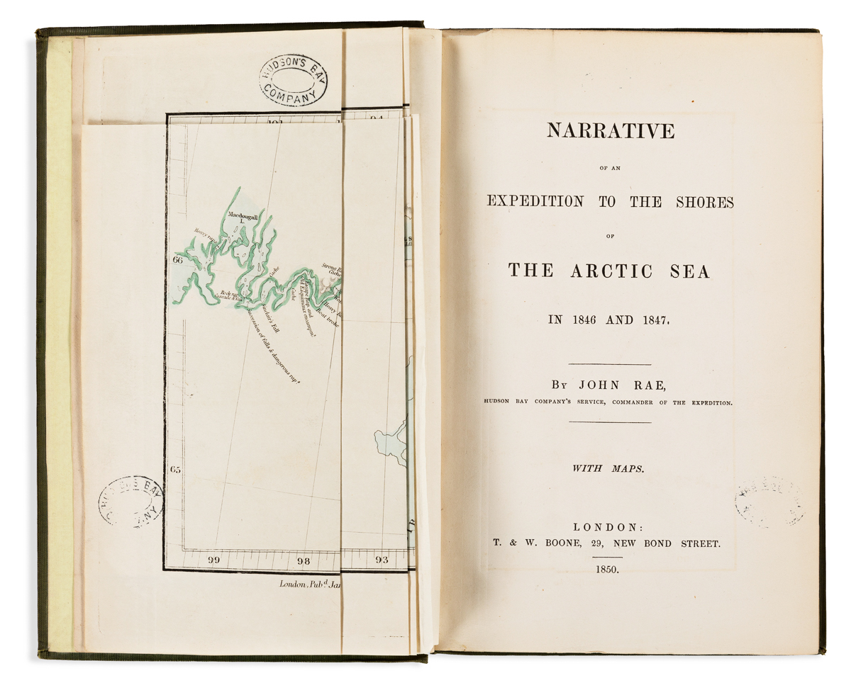 Rae, John (1813-1893) Narrative of an Expedition to the Shores of the Arctic Sea in 1846 and 1847.